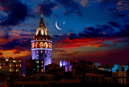 位于土耳其伊斯坦布尔的光化加拉塔图片