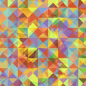 含有多彩三角形种群矢量的概要背景图片