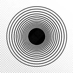 发热辐射同心圆圈渐进线重量透明背景的矢量设计元素插画