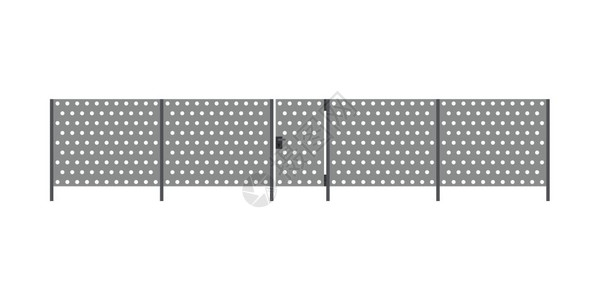 金属穿孔栅栏门是平式的图片