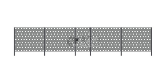 金属穿孔栅栏门是平式的图片