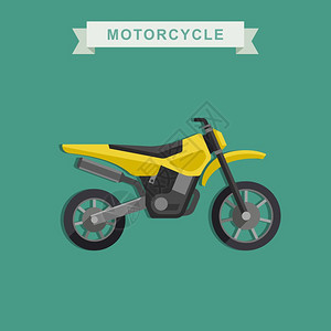 电动摩托车黄色摩托车平式图片