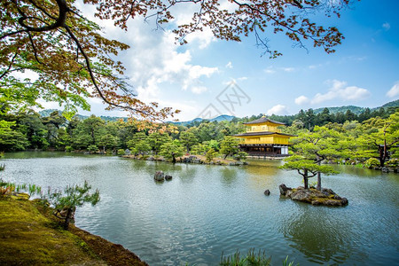 日本京都金宫寺殿建筑图片