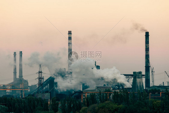 空气污染概念工业景观图片