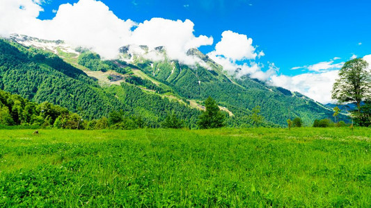 高加索山脉地景观图片