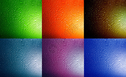 水滴的颜色收集抽象背景图片