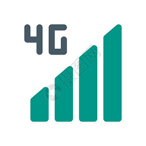 4g内存4g信号孤立背景上的图标插画