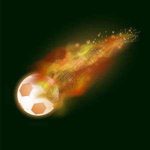 使用深背景上的钢丝和火焰燃烧运动足球图标使用钢笔燃烧运动足球图标图片
