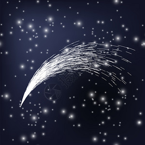 白落星蓝夜天空的白落星尼格特天空的射星流冲浪图片