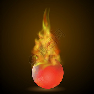 燃烧的红球在黑色背景上孤立火焰燃烧的球火焰燃烧的红球在火焰中燃烧的红球图片