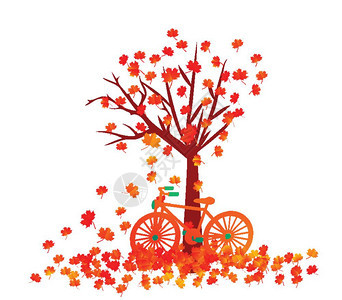 秋树背景图片