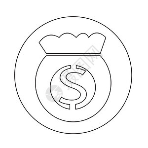 货币袋图标图片