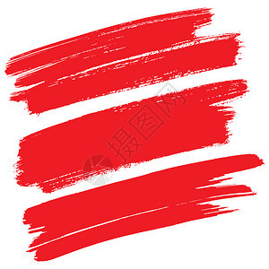 白色背景上孤立的红笔刷鼠标插图图片