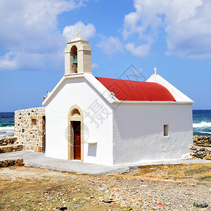 希腊克里特岛切尔索尼斯传统希腊教堂图片