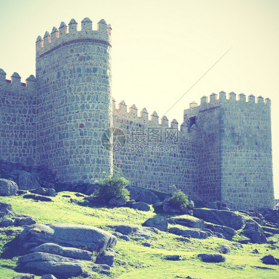 西班牙阿维拉中世纪城墙图片