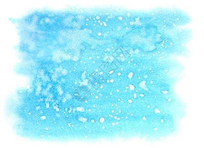 浅蓝色冬季水彩背景有污渍图片