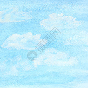 蓝色春天空和云彩的水背景图片