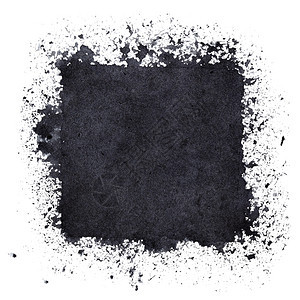 带有油漆污点的黑方Grunge抽象背景您自己的文本空间鼠标插图图片