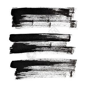 白色背景上隔离的一组黑笔图片