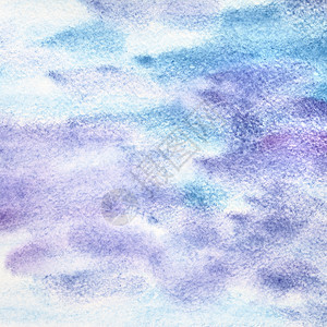 蓝色紫花水彩背景摘要中风图片
