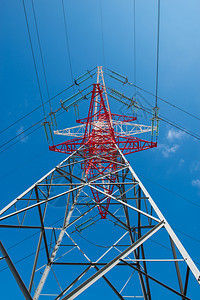 高压电塔线缆背景图片