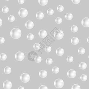 白珍珠无缝模式灰色背景上的白珍珠无缝模式图片