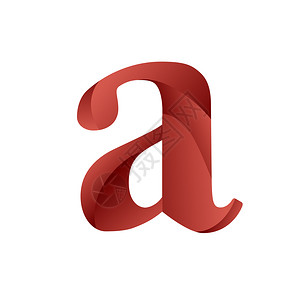 红色梯度图标在白背景上孤立彩色字母Alogo红色梯度图标logo图片
