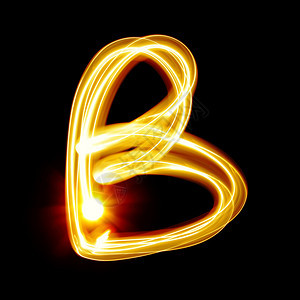 B由黑色背景的浅字母表创建图片