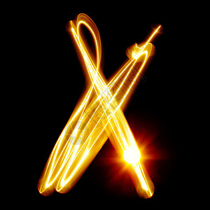 x由黑色背景的浅字母表创建图片素材