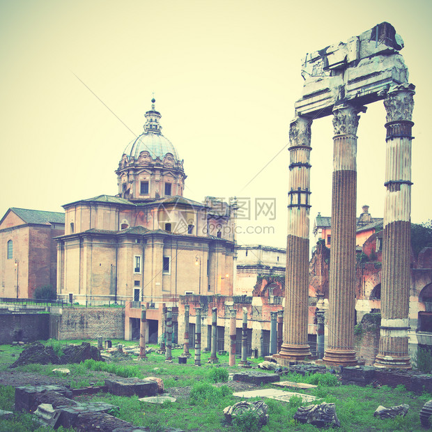 罗马论坛的废墟意大利罗马图片