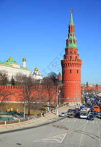 莫斯科克里姆林宫在俄罗斯春天图片
