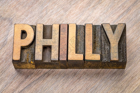 PhillyPhiladelphia以谷状木本底为原始纸质木类型的文字抽象词图片