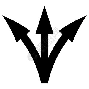 汾阳路太原路口三条方向箭头图标插画