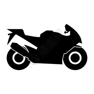 摩托车黑色图标背景图片