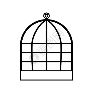 随做随走铁笼图标插画