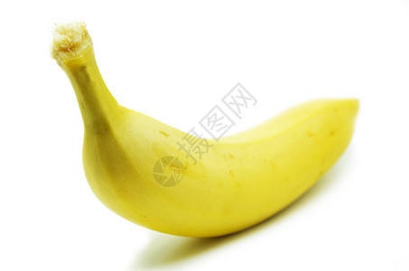白色背景孤立的黄香蕉图片
