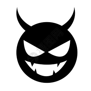 小恶魔艺术字魔鬼图标背景
