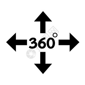 旋转圆箭头360度图标背景