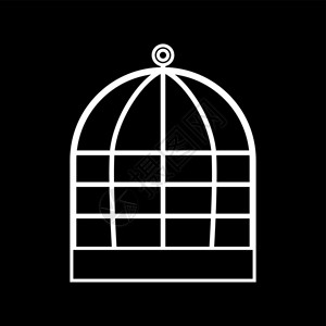 金属笼铁笼图标插画