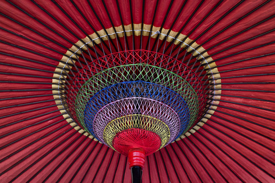 传统多彩的日本阳伞详情图片