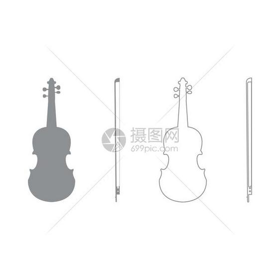 Violin灰色套件图标灰色套件图标图片