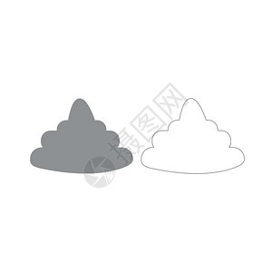 云朵灰色图标图片