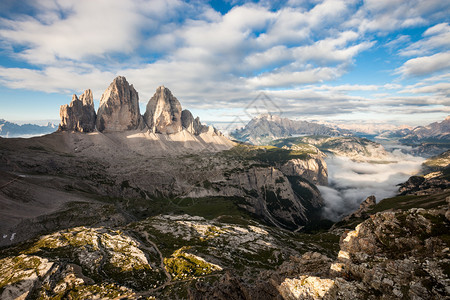 美丽的日出意大利多洛米特阿尔卑斯多洛米特阿尔卑斯图片