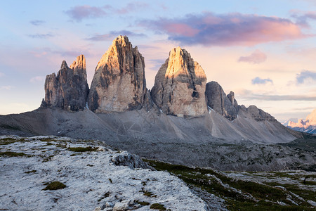 美丽的日出意大利多洛米特阿尔卑斯多洛米特阿尔卑斯图片