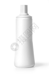 白色塑料瓶用剪切路径隔离在白色上图片