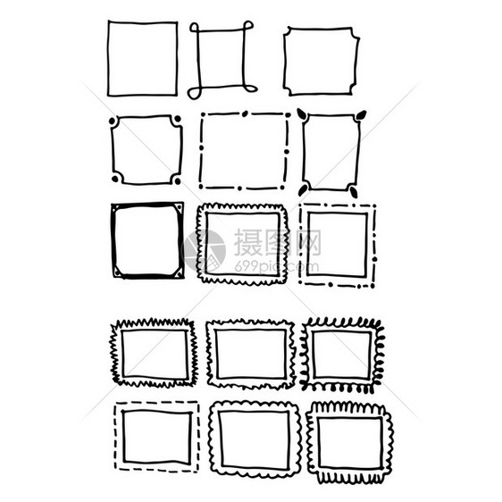 手绘图框架标图片
