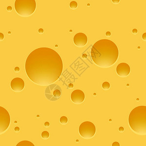 瑞士干酪无缝模式瑞士干酪Edam或maasdam切片多孔黄色方形背景矢量说明图片