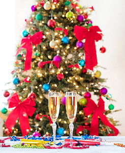 新年晚会用圣诞树作为背景图片