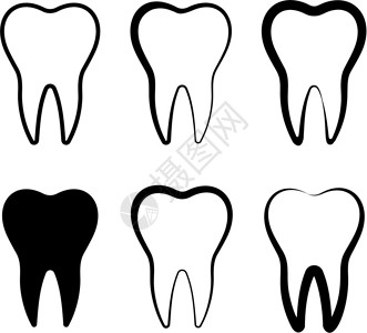 牙图设计医疗矢量艺术说明图片