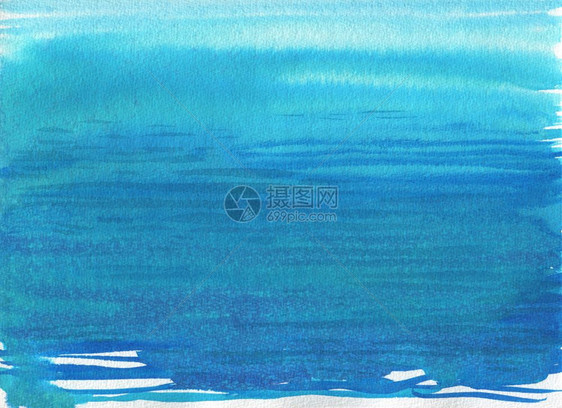 海洋景观美丽的水彩手绘图图片
